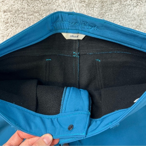 American Eagle Fleece Lined Jeggings Womens Size 6 Teal Skinny Rare Vintage - Picture 3 of 10